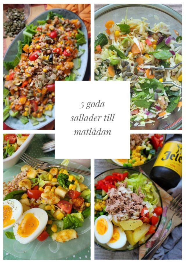 5 goda sallader till matlådan - viktväktarna - recept - matlåda - sallad - points - nadjaskitchen